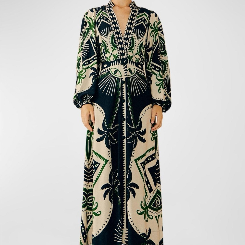 SOLD!!! FarmRio Mystic scarf maxi dress M - Picture 1 of 6